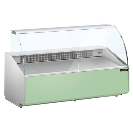 GGM Gastro Serve Over Counter - 2506x979mm - front panel light green - capacity 512 litres