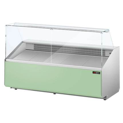 GGM Gastro Serve Over Counter - 2506x979mm - front panel light green - capacity 512 litres