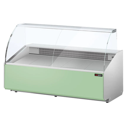 GGM Gastro Serve Over Counter - 2506x979mm - front panel light green - capacity 512 litres
