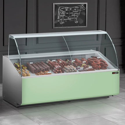 GGM Gastro Serve Over Counter - 2506x979mm - front panel light green - capacity 512 litres