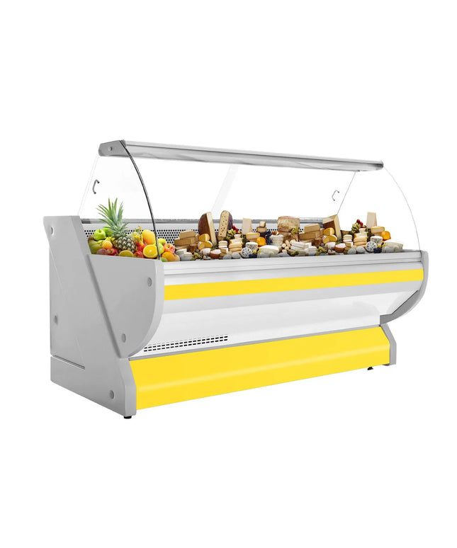 GGM Gastro Serve Over Counter - 2515x1150mm - granite worktop - yellow front - capacity 500 litres