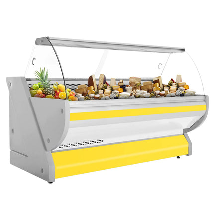 GGM Gastro Serve Over Counter - 2515x1150mm - granite worktop - yellow front - capacity 500 litres