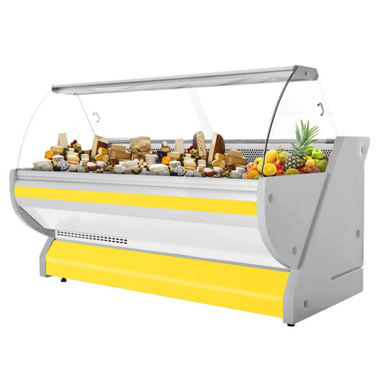 GGM Gastro Serve Over Counter - 2515x1150mm - granite worktop - yellow front - capacity 500 litres