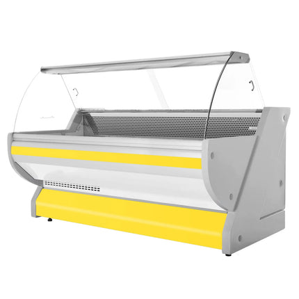 GGM Gastro Serve Over Counter - 2515x1150mm - granite worktop - yellow front - capacity 500 litres