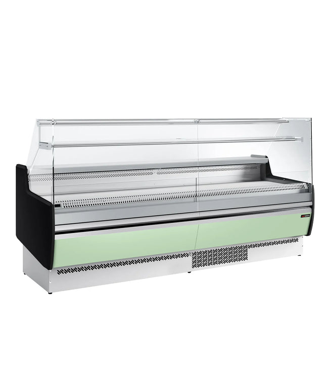 GGM Gastro Serve Over Counter - 2560mm - with 4 doors - front panel light green - capacity 282 litres