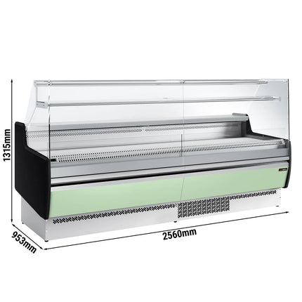 GGM Gastro Serve Over Counter - 2560mm - with 4 doors - front panel light green - capacity 282 litres