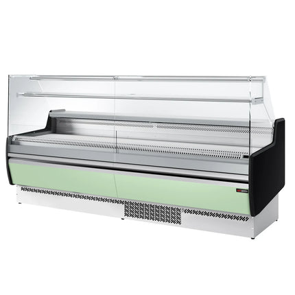 GGM Gastro Serve Over Counter - 2560mm - with 4 doors - front panel light green - capacity 282 litres