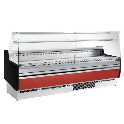 GGM Gastro Serve Over Counter - 2560mm - with 4 doors - front panel red - capacity 282 litres