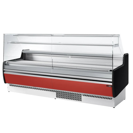 GGM Gastro Serve Over Counter - 2560mm - with 4 doors - front panel red - capacity 282 litres