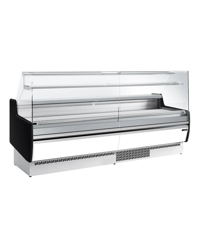 GGM Gastro Serve Over Counter - 2560x953mm - with 4 doors - 1 shelf - white front panel - capacity 282 litres