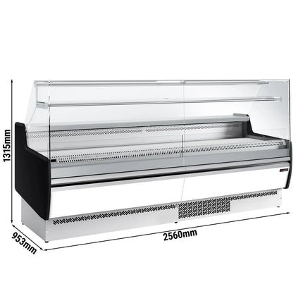 GGM Gastro Serve Over Counter - 2560x953mm - with 4 doors - 1 shelf - white front panel - capacity 282 litres