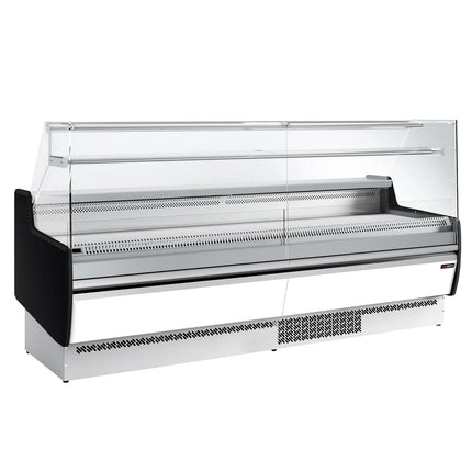 GGM Gastro Serve Over Counter - 2560x953mm - with 4 doors - 1 shelf - white front panel - capacity 282 litres