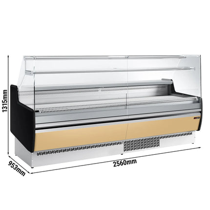 GGM Gastro Serve Over Counter - 2560x953mm - with 4 doors - front panel beige - capacity 282 litres