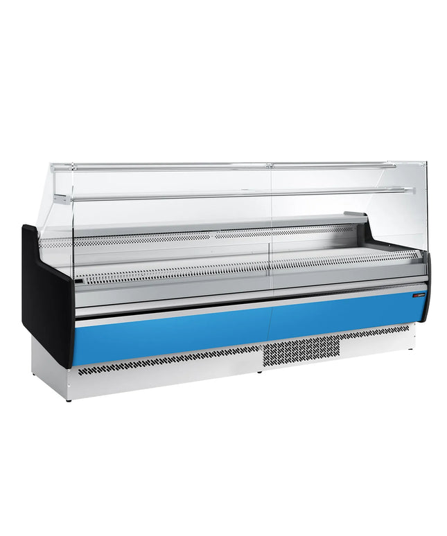 GGM Gastro Serve Over Counter - 2560x953mm - with 4 doors - front panel light blue - capacity 282 litres