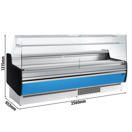 GGM Gastro Serve Over Counter - 2560x953mm - with 4 doors - front panel light blue - capacity 282 litres