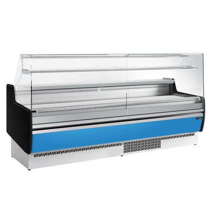GGM Gastro Serve Over Counter - 2560x953mm - with 4 doors - front panel light blue - capacity 282 litres