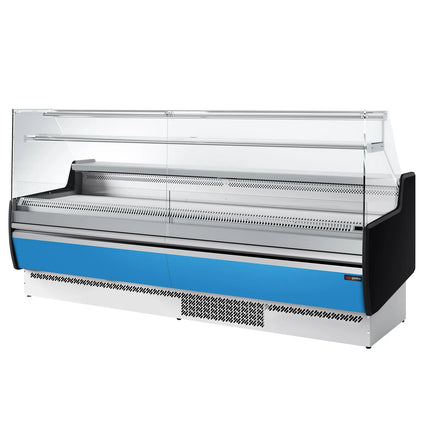 GGM Gastro Serve Over Counter - 2560x953mm - with 4 doors - front panel light blue - capacity 282 litres