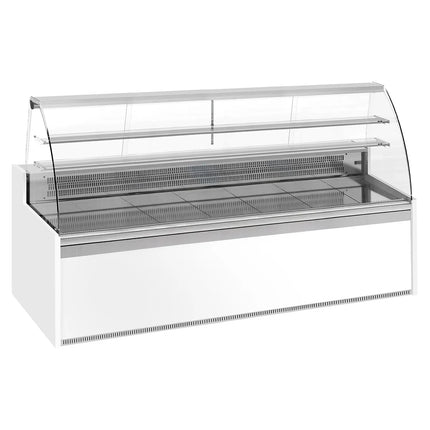 GGM Gastro Serve Over Counter - 2560x985mm - with 4 doors - capacity 430 litres - curved front glass - LED lighting