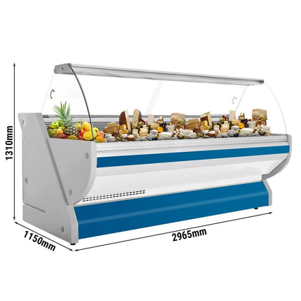 GGM Gastro Serve Over Counter - 2965x1150mm - blue front - with lighting - granite worktop - capacity 570 litres