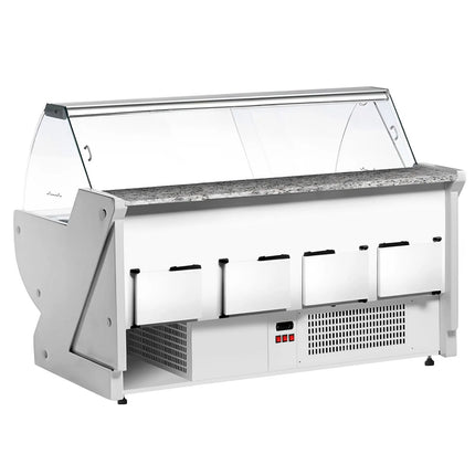 GGM Gastro Serve Over Counter - 2965x1150mm - blue front - with lighting - granite worktop - capacity 570 litres