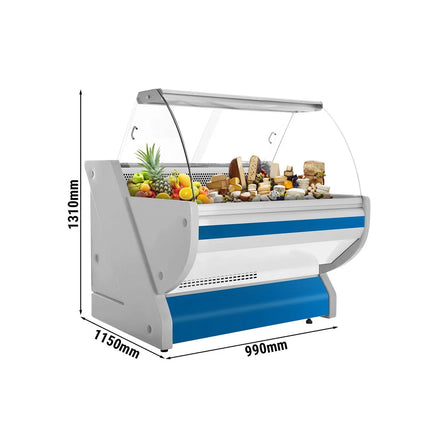 GGM Gastro Serve Over Counter - 990x1150mm - curved front glass - granite worktop - front panel illuminated - capacity 250 litres