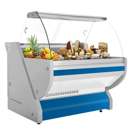 GGM Gastro Serve Over Counter - 990x1150mm - curved front glass - granite worktop - front panel illuminated - capacity 250 litres