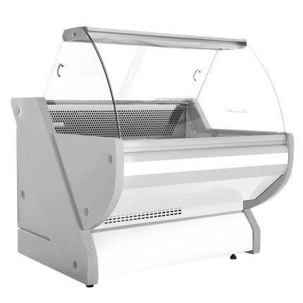 GGM Gastro Serve Over Counter - 990x1150mm - curved front glass - granite worktop - capacity 250 litres - white front
