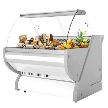 GGM Gastro Serve Over Counter - 990x1150mm - curved front glass - granite worktop - capacity 250 litres - white front