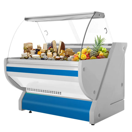 GGM Gastro Serve Over Counter - 990x1150mm - curved front glass - granite worktop - front panel illuminated - capacity 250 litres
