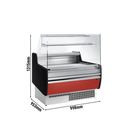 GGM Gastro Serve Over Counter - 998x953mm - with 1 door - front panel red - capacity 110 litres