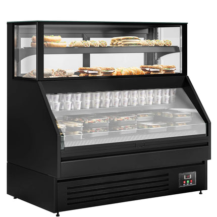 GGM Gastro Serve Over Counter HELSINKI - 1500x800mm - with 4 shelves - capacity 251 litres - black front