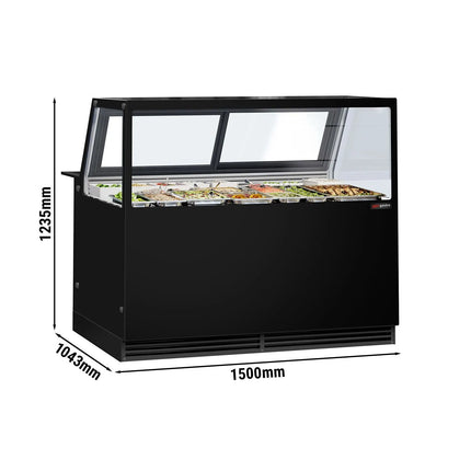 GGM Gastro Serve Over Counter KAISA - 1500x1048mm - double glazing - capacity 420 litres