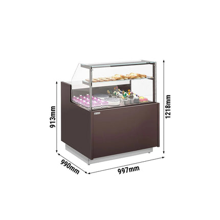 GGM Gastro Serve Over Counter RIGA - 1058mm - with 1 door - LED lighting - capacity 103 litres