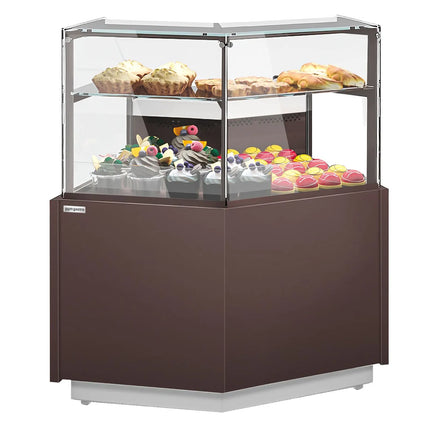 GGM Gastro Serve Over Counter RIGA - 1180x990mm - with 2 shelves - double glazing