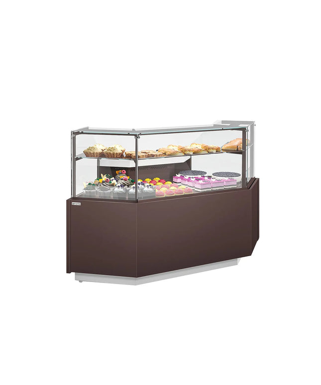 GGM Gastro Serve Over Counter RIGA - 1365x990mm - double glazing - LED lighting - with 2 shelves