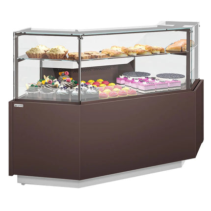 GGM Gastro Serve Over Counter RIGA - 1365x990mm - double glazing - LED lighting - with 2 shelves