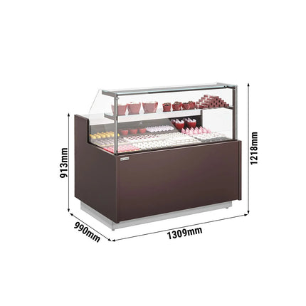 GGM Gastro Serve Over Counter RIGA - 1370mm - double glazing - with 2 shelves - with 2 doors - capacity 138 litres
