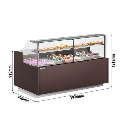 GGM Gastro Serve Over Counter RIGA - 1995mm - with 3 doors - LED lighting - capacity 206 litres
