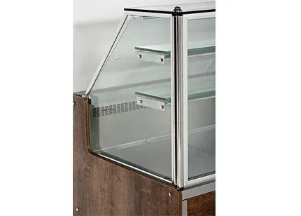 GGM Gastro Serve Over Counter Service Line - 1000x880mm - LED lighting - granite worktop - wood-look front panel