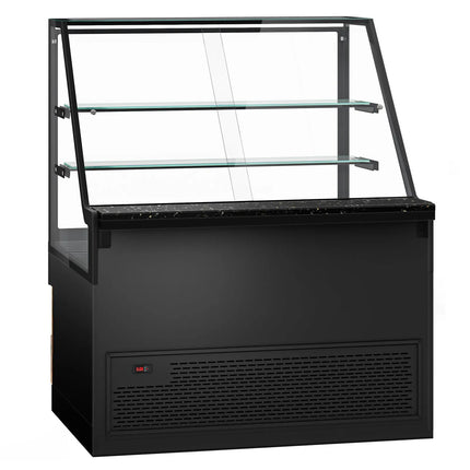 GGM Gastro Serve Over Counter TORONTO - 1300mm - double glazing - wood front - granite worktop - with 2 shelves
