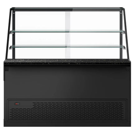 GGM Gastro Serve Over Counter TORONTO - 1600mm - double glazing - 2 shelves - granite worktop - wood front