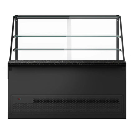 GGM Gastro Serve Over Counter TORONTO - 2000mm - double glazing - wood front - granite worktop - with 2 shelves