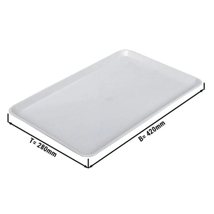 GGM Gastro Serving Platter - 420x280x16mm - Plastic - White - rectangular