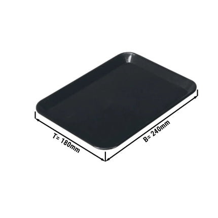 GGM Gastro Serving Platter - Plastic - 240x180x17mm - Black - rectangular