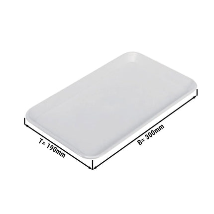 GGM Gastro Serving Platter - Plastic - 300x190x16mm - White - rectangular