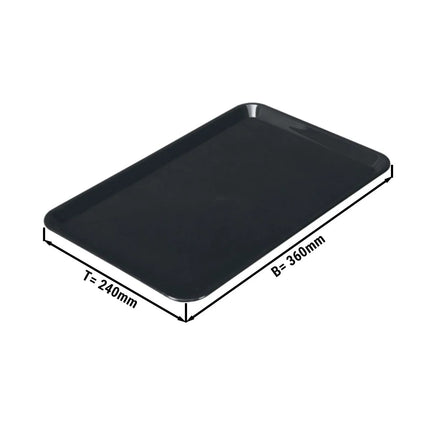 GGM Gastro Serving Platter - Plastic - 360x240x17mm - Black - rectangular