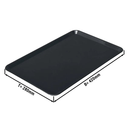 GGM Gastro Serving Platter - Plastic - 420x280x18mm - Black - rectangular