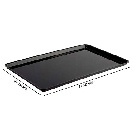 GGM Gastro Serving Platter - Plastic - GN 1/2 - 325x265x20mm - Black - rectangular