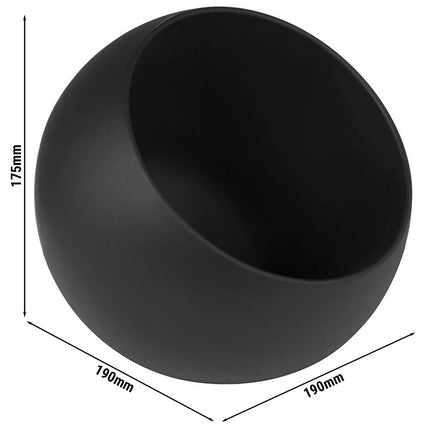 GGM Gastro Serving Set - MOON - Melamine & Silicone - 0.8L - square - 2-piece set - 190x190mm - Depth: 175mm - Black