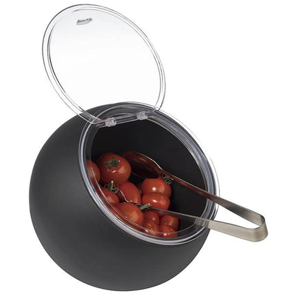 GGM Gastro Serving Set - MOON - Melamine & Silicone - 0.8L - square - 2-piece set - 190x190mm - Depth: 175mm - Black